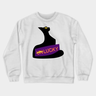 Black Lucky Cat - Witche's familiar Crewneck Sweatshirt